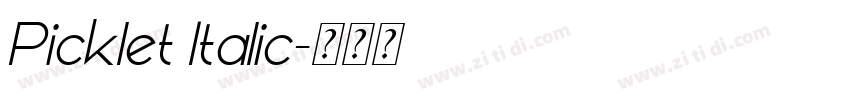 Picklet Italic字体转换